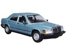 1/24 Mercedes-Benz 190 E 2.6 Blue Metallic Bburago Diecast Model Car