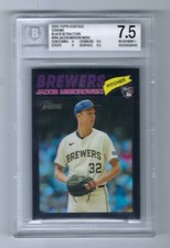 2026 Topps Heritage Chrome Black Refractor Jacob Misiorowski RC 27/77 BGS 7.5