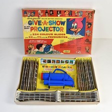 CHAD VALLEY GIVE A SHOW PROJECTOR WITH 224 COLOUR SLIDES CARTOONS POPEYE SOOTY