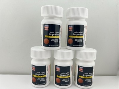 Rite Aid Ibuprofen Coated Tablets 200mg, 12 ct, 5 PACK = 60 tablets Total