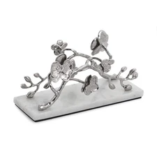 Orchid Napkin Holder, Silver