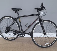 Fairdale Lookfar Black Medium 700c Steel Frame Flat Bar Road Bike