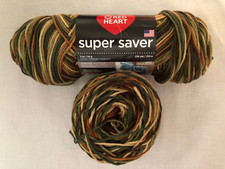 Lot of Red Heart Super Saver Woodsy Medium 4 Yarn 5 oz Skein  2 oz Earth Tones