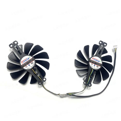 1 pair Cooling Fan Graphics Replacement Fan for XFX RX6600 6600XT 6650XT Parts