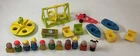 collection/lot vintage FP LITTLE PEOPLE+chairs,boats,swingset,merry-go-round++