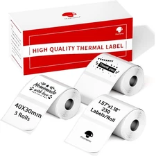 Labels M110 Thermal Label Self-Adhesive Sticker Paper 1.57"x1.18"(40x30mm) 3 ...