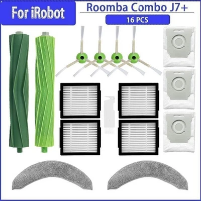 MARKENLOS Ersatzteile Filter Bürsten Für iRobot Roomba Combo J7+ J7 Plus Roboter Zubehör