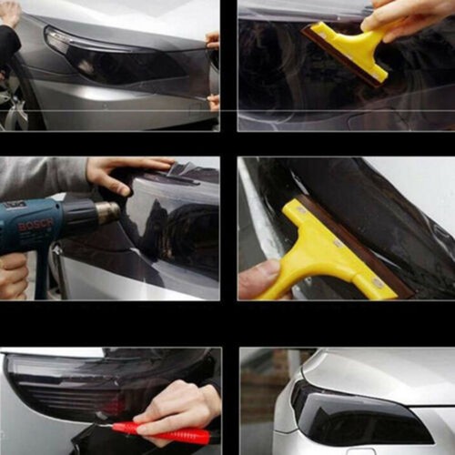 Fog lights Car Light Film Brake lights Headlights Vinyl Wrap Useful New - Picture 3 of 12