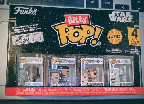 Funko Bitty Pop Star Wars 4 Pack Han Solo Carbonite 1/6 Chase
