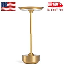 Gold LED Desk Lamp with Touch Control, 3 Modes, Dimmable, USB-C, Eye-Friendly