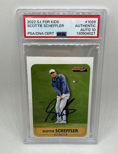 Scottie Scheffler Graded 2022 SI For Kids Card Autographed Auto RC PSA Auto 10