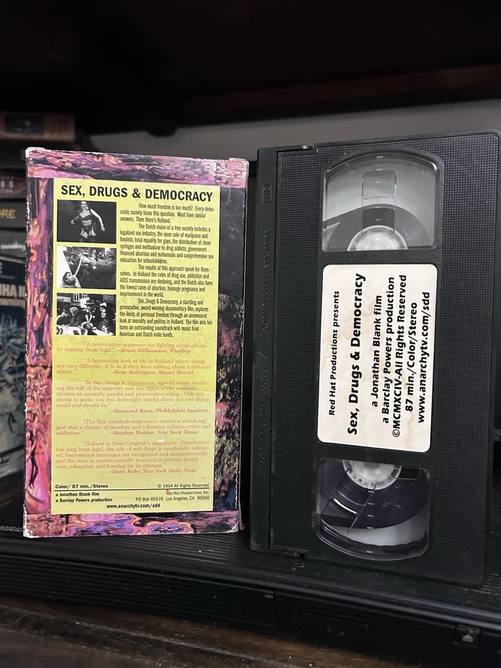 Sex, Drugs and Democracy VHS Tape Wild Video HTF OOP Anarchy TV 1994 - Image 3 of 4