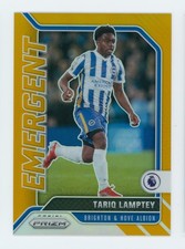 2021-22 Tariq Lamptey Panini Prizm Gold Brighton & Hove Albion Rookie Card 3/10. rookie card picture