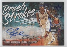 2018 Panini Court Kings Brush Strokes Sapphire 12/25 Quentin Richardson Auto hx7