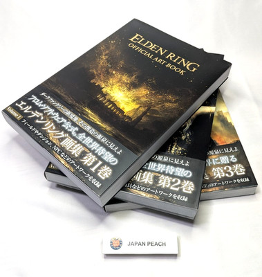 ELDEN RING OFFICIAL ART BOOK Volume I II III Set Illustration Brandneu