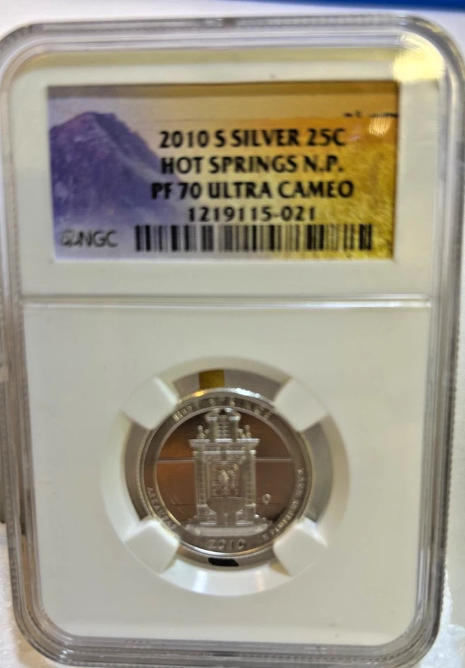 2010 S Silver Hot Springs  ATB Series Washington Quarter PF70 NGC, Pretty Coin!! - Image 2 of 4