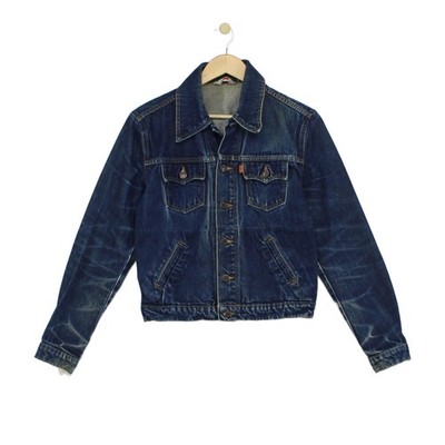 Vintage Levis Jeansjacke Damen Größe M Blau Freizeit Made In Italy
