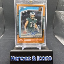 2024 Donruss Clearly Rated Rookie Cooper DeJean #72 Orange Auto #/248 RC Eagles