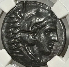 Alexander the Great AR Tetradrachm 336-323 BC Early Posthumous  NGC VF