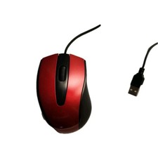 USB 2.0 Optical Wired Scroll Wheel Mouse Mice for PC Laptop Notebook Desktop Red