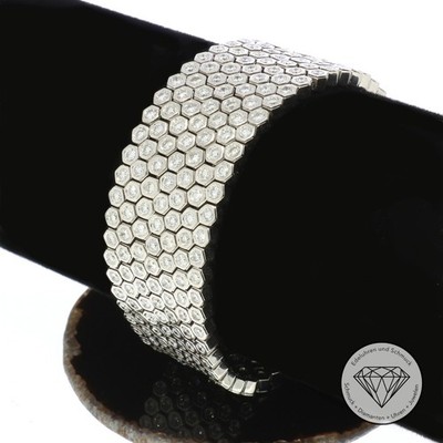 Wert 98.000,- Original Bucherer Tennis Brillant Armband 17,5 Carat 750 Gold xxyy