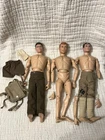 Vintage 1964 GI Joe Lot Of 3 Figures for Parts/Repair