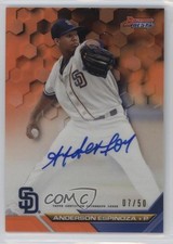 2016 Bowman's Best of Orange Refractor 7/50 Anderson Espinoza #B16-AE Auto 0w3