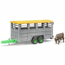 BRUDER 02227 Viehtransportanh&auml;nger mit 1 Kuh