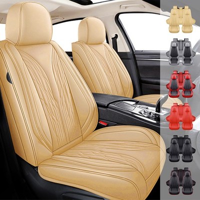 Waterproof Leather Full Set Car Seat Cover Waterproof Cushion 5-Seats Universal