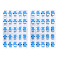 - 50 pcs LC Fiber Optic Coupler Adapter LC to LC Coupler Duplex Singlemode S...
