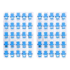 - 50 pcs LC Fiber Optic Coupler Adapter LC to LC Coupler Duplex Singlemode (S...