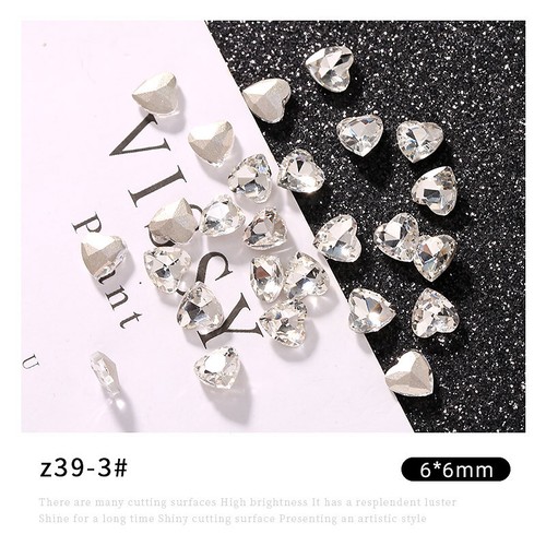 20pz Strass Multi Forma Amore Forma Goccia Diamante Unghie Gioielli Accessori - Foto 8 di 51
