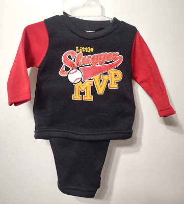 Teddy Boom Boys Baseball Little Slugger MVP 2 Pc. Sweatshirt & Pants 3-6 Months