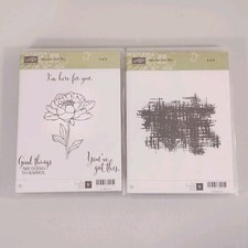 Stampin' Up YOU'VE GOT THIS Set 1 2 Rubber Stamps Wood Blocks - Used
