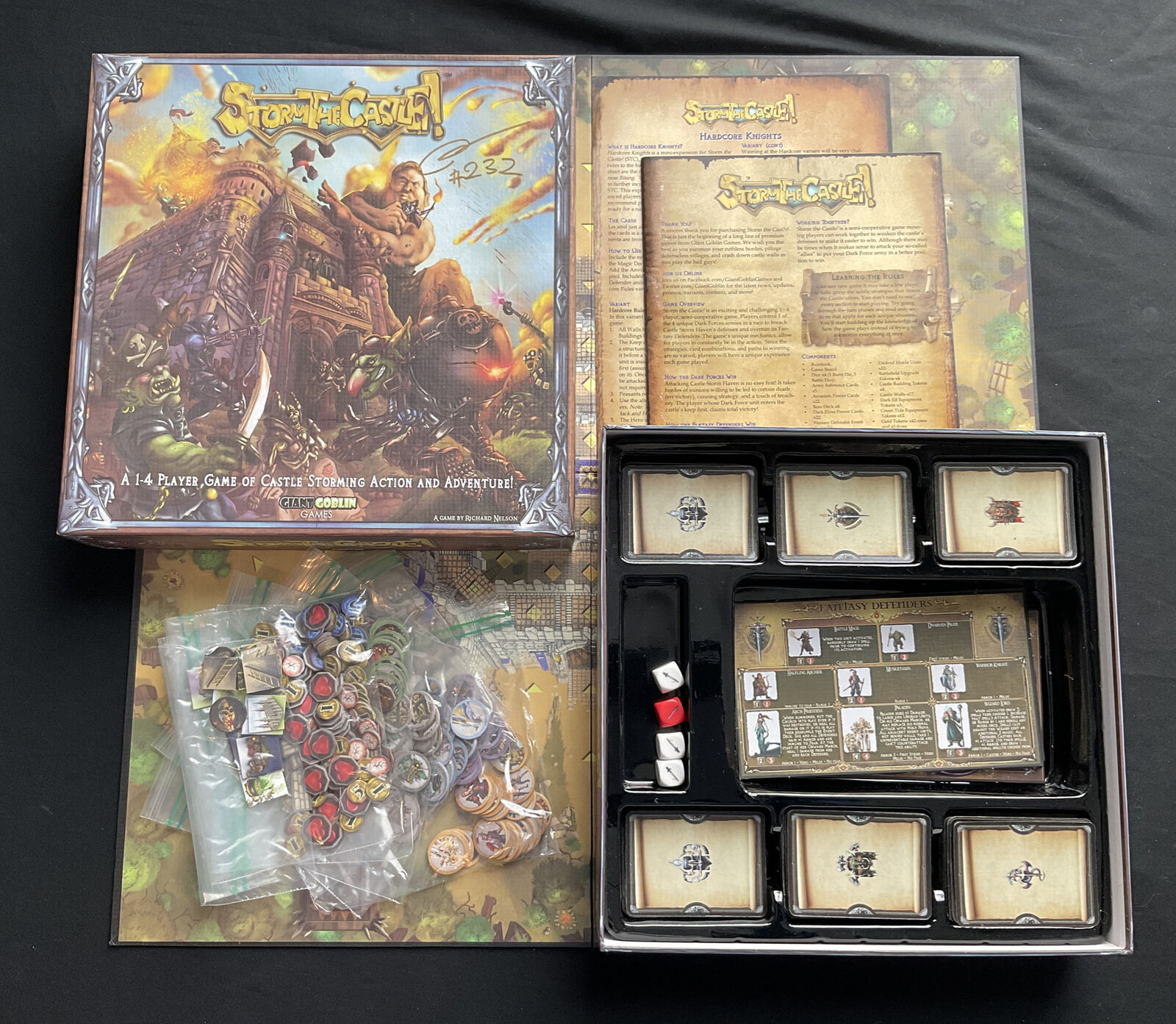 Storm the Castle! Board Game 1-4 Player Semi-Cooperative Giant Goblin  Complete