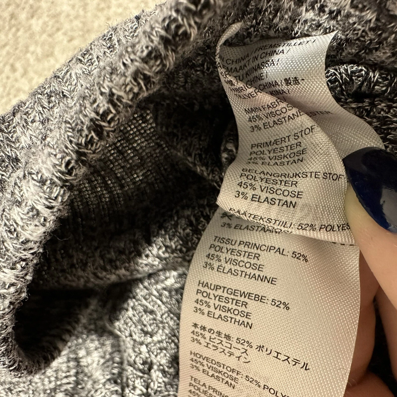 gymshark skinny heathered marl high rise pockets sweatpants