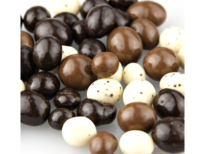 2 lb Tri Color MILK, DARK & CREAM Chocolate Covered COFFEE Espresso BEANS Candy