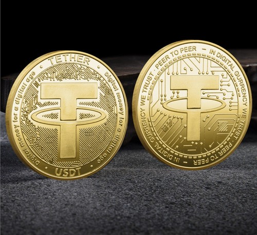 USDT Coin Physical Crypto Coins Tether Cryptocurrency Tangible Token - 2 Pieces - Picture 2 of 3
