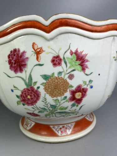 Hermosa maceta de porcelana rosa china expert famille - Imagen 2 de 11