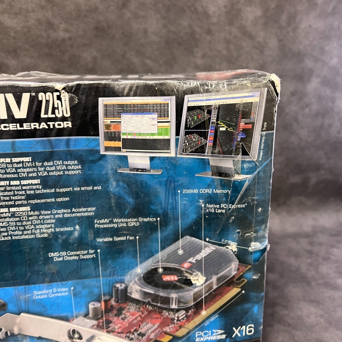 NEW OLD STOCK ATI FireMV 2250 X1 256MB DDR2 PCIe Video Graphics