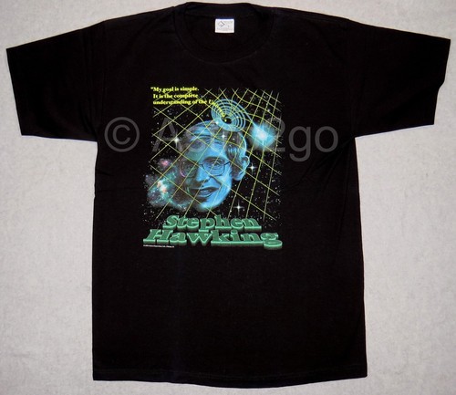Camiseta STEPHEN HAWKING-Physics Science Cambridge Cosmology Agujeros Negros ALS S-3X - Imagen 2 de 2