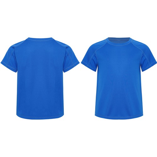 Kids Boys Top Golf Tee Soccer T-shirt Solid Color Blouse Tennis Sweatshirt Gym - Picture 9 of 63