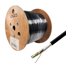 Cat5e Shielded Cable 1000ft STP/FTP Ethernet Direct Burial CCA 24AWG