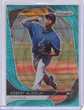 2020 Panini Prizm Teal Wave Prizm RC #101 Adbert Alzolay Chicago Cubs