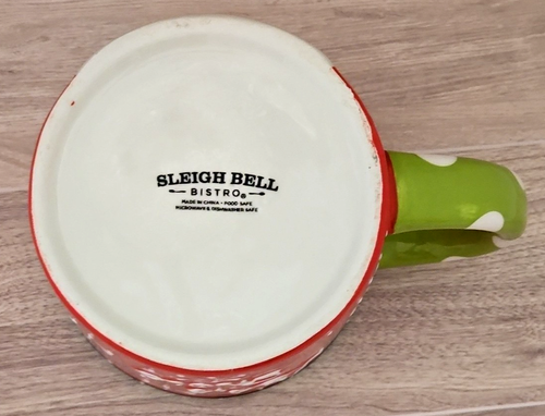Sleigh Bell Bistro Mug 24oz (3 Cup) Snowman "Let It Snow" Christmas Large Mug - Picture 7 of 11