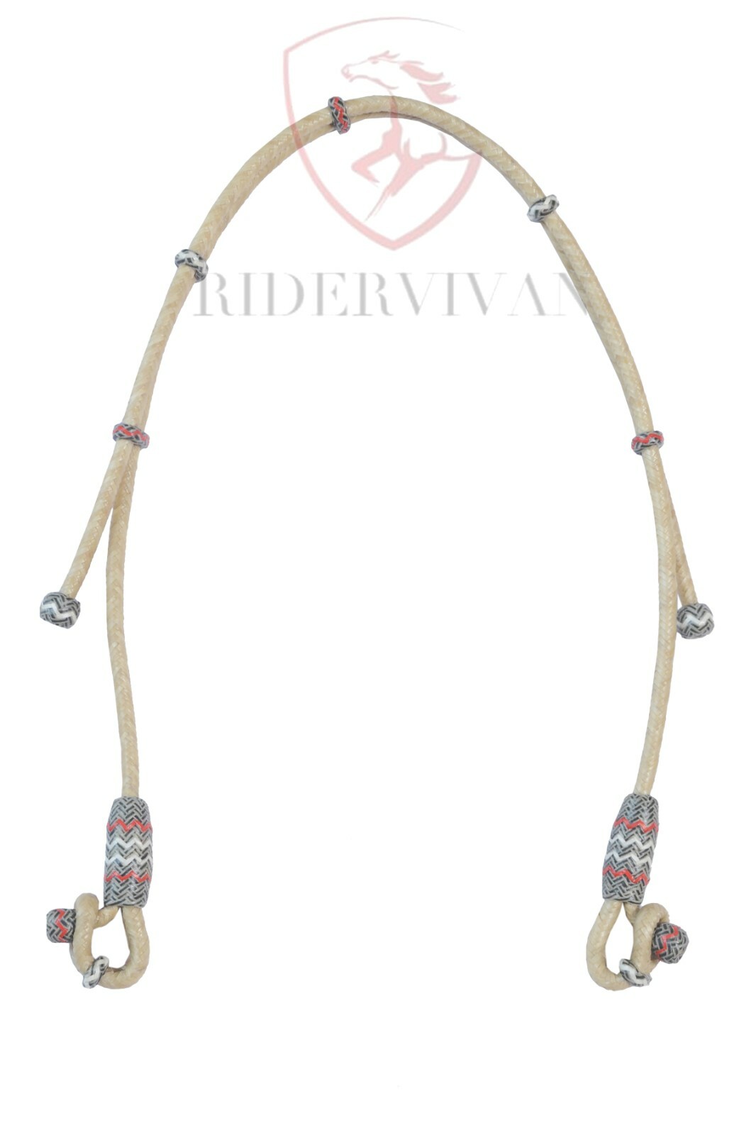 Horse Bosal Set 40 Plait, Western Bosal Rawhide Natural/Black, 11