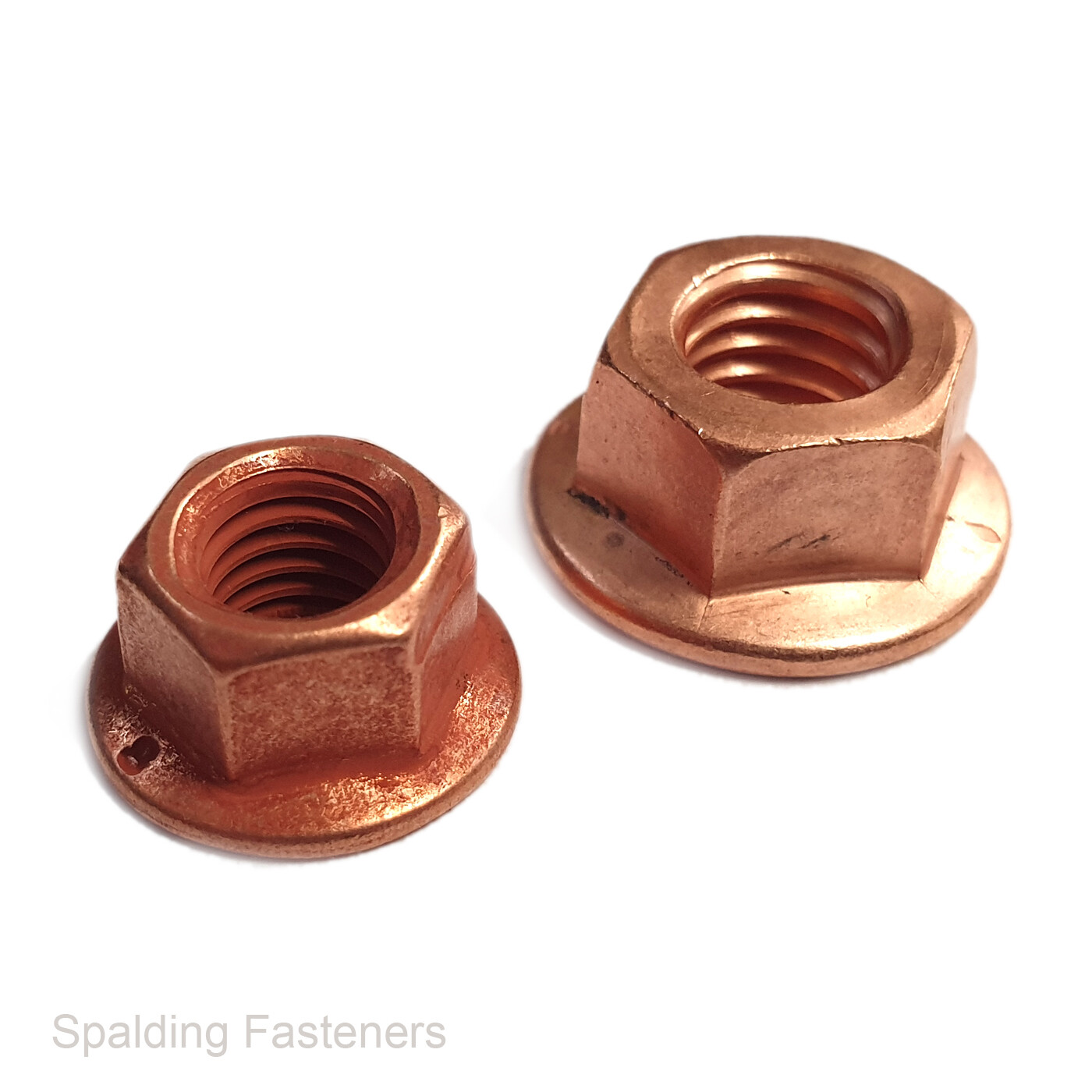 COPPER FLASHED M8 & M10 SELF LOCKING FLANGED MANIFOLD STUD LOCK NUTS eBay