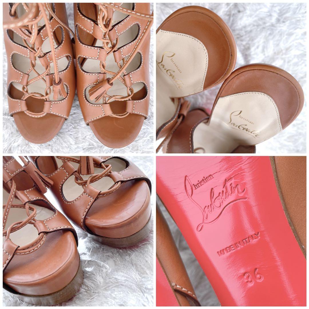Christian Louboutin High Heels Sandals Pumps Lace Up EU Size Christian Louboutin High Heels Sandals Pumps Lace Up EU Size