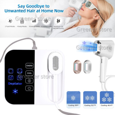 OPT Laser Hair Removal 3 in 1 Beauty Salon Home with Cooling System IPL Painless