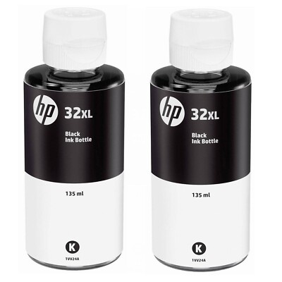 Twin Pack HP 32XL 135ml Black Original Ink Bottle 1VV24AN